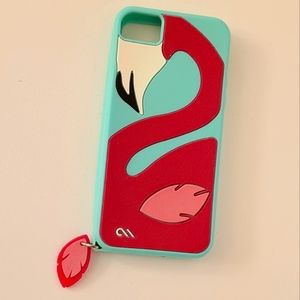 IPhone 5/5S Casemate Flamingo Silicone Case Turquoise and Pink